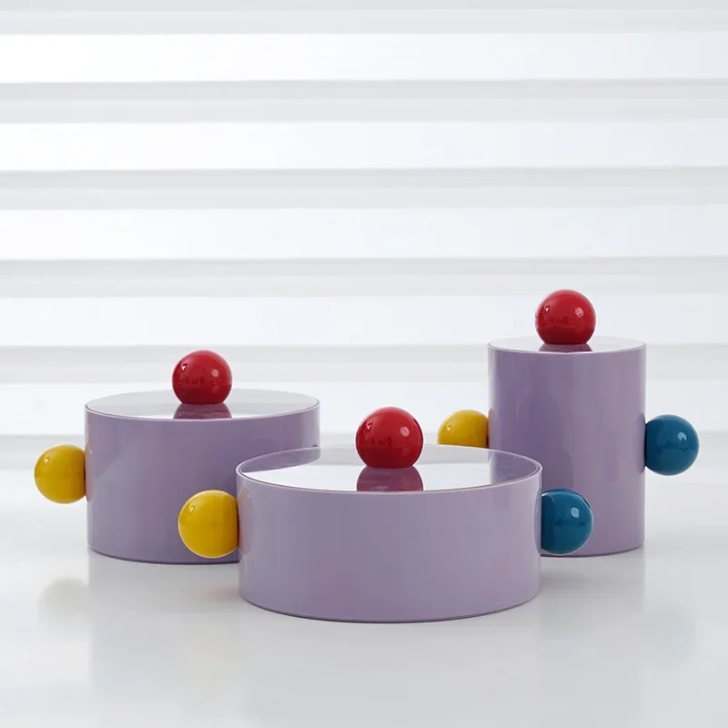 Dopamine jewelry box, ball with lid, multi-layer ring, stud earrings, small item storage box.
