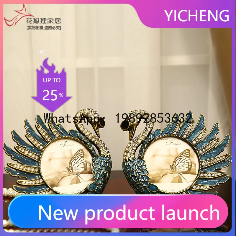 

4inch swan european style diamond creative photo frame table photo frame