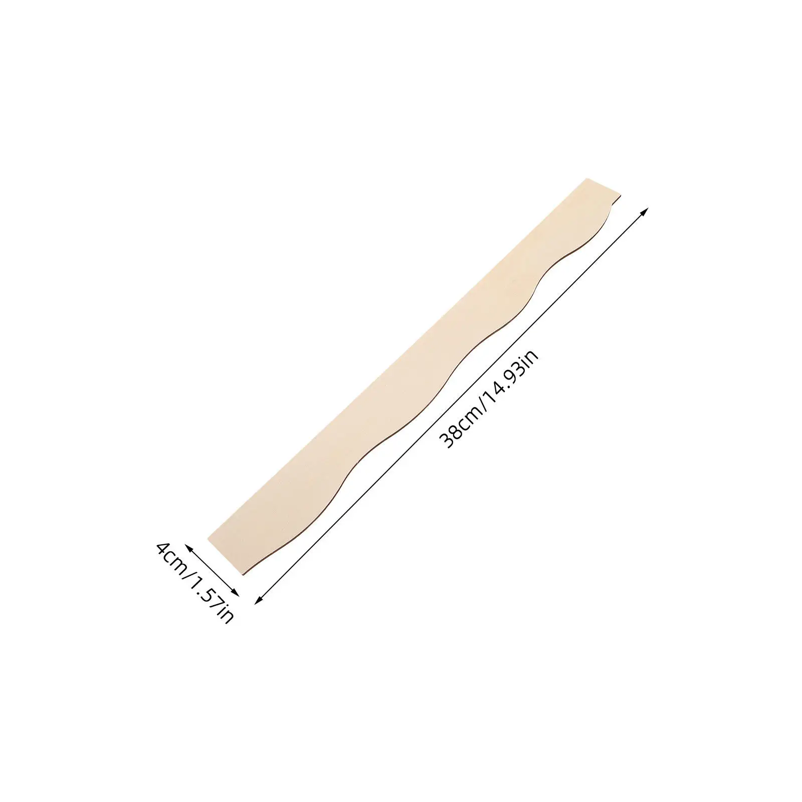 12Pcs Unfinished Wood Wave Decorative Trim Wave Edge Molding Strip for DIY Wall Cabinet Shelf Door Frame Decoration