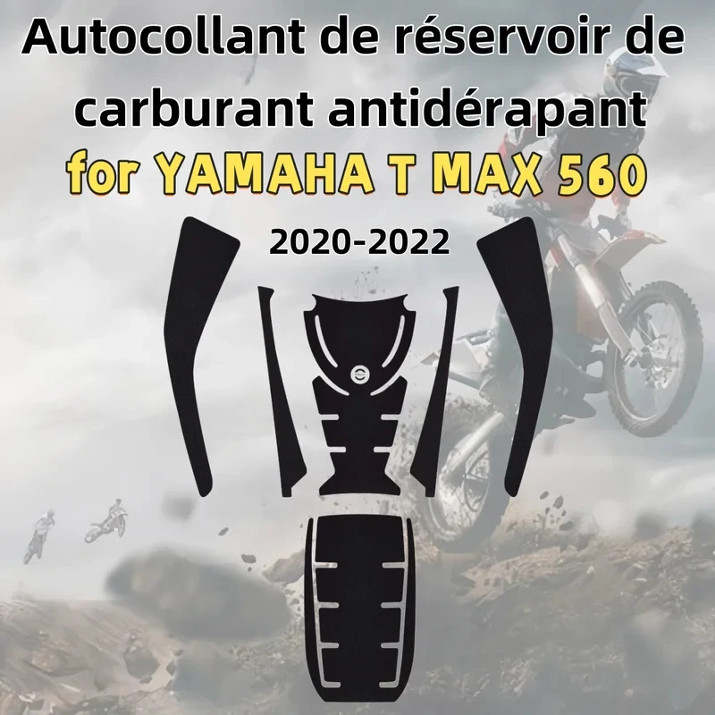 

Наклейка на топливный бак, наклейка на кузов, модифицированная наклейка в форме рыбьей кости с защитой от царапин, черная, для YAMAHA T MAX 560 2020-2022 гг.
