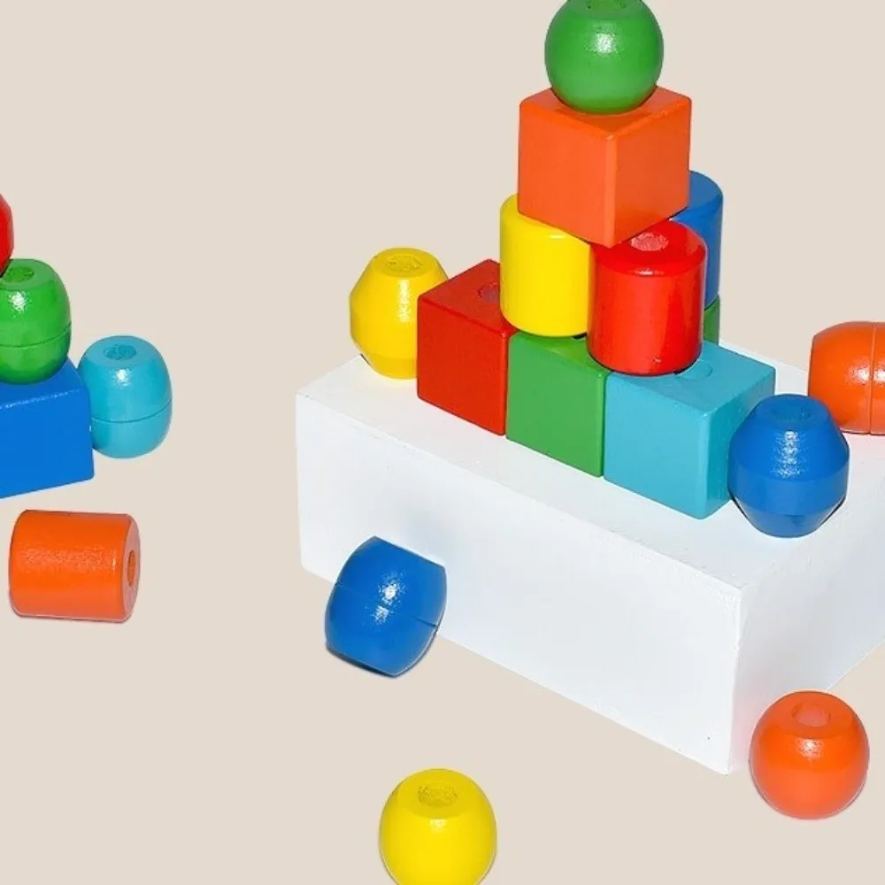 Matériau en bois coloré, Design perlé, jeu éducatif précoce, Cognition des couleurs amusante, éducation à domicile