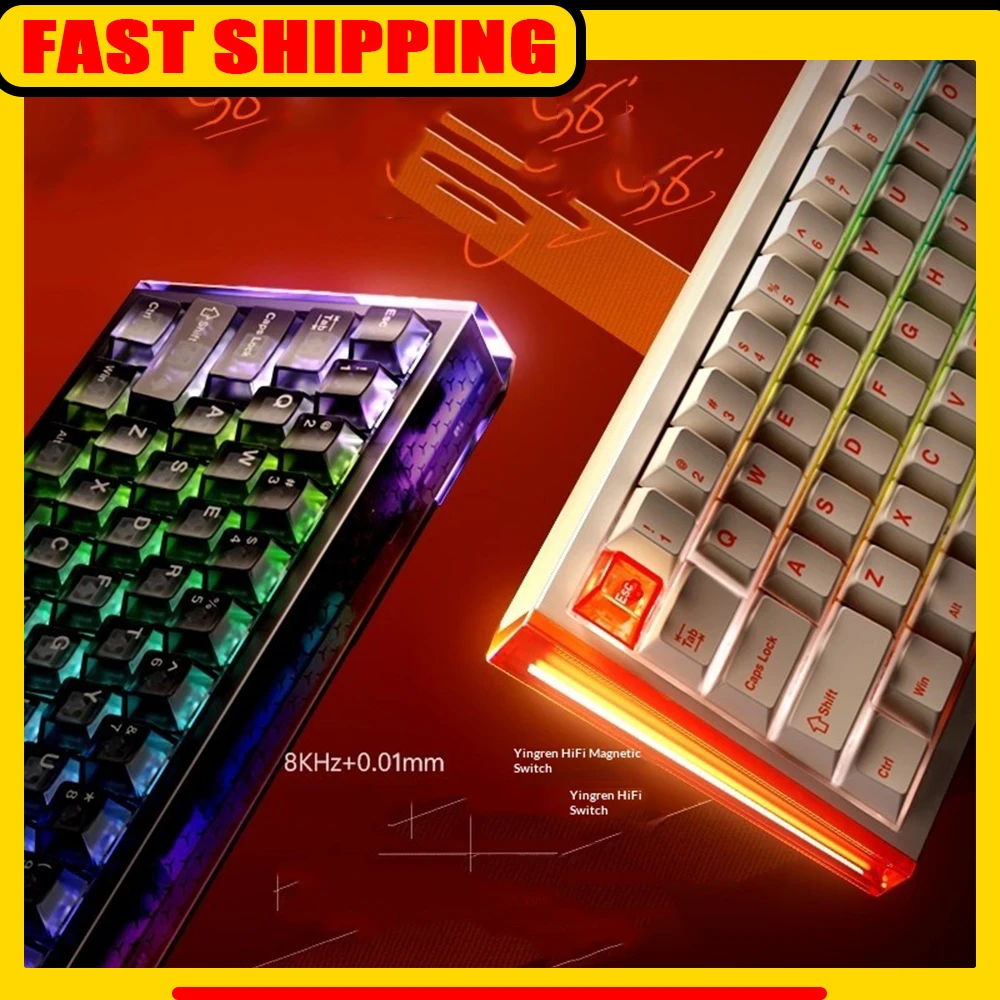 DAREU COOL68 Magnetic Keyboard RT Accuracy 0.01mm 8Khz Low Delay RGB Gaming Mechanical Keyboard Gasket Hot Swap Accessories Gift