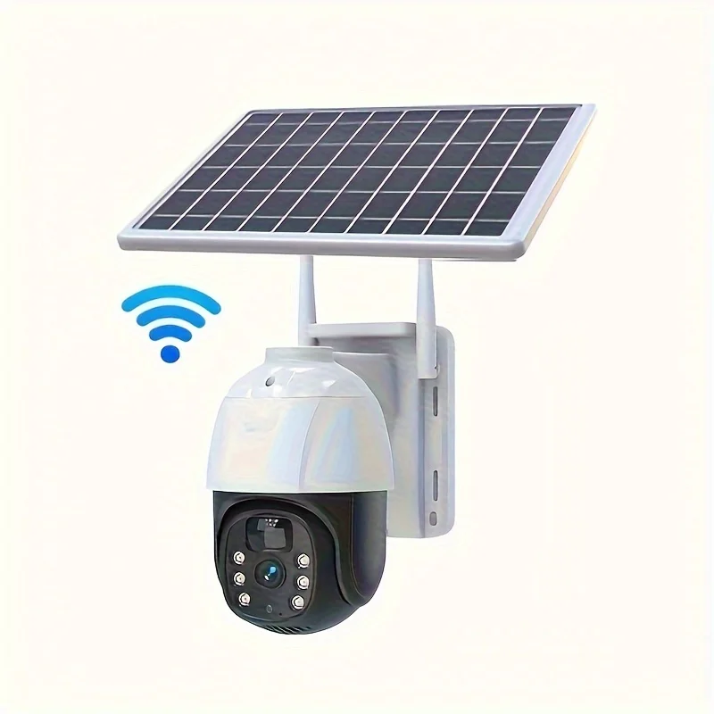 

Solar Powered Camera Monitoring 360 Degree No Dead Angle Mobile Phone Remote Home Outdoor Night Vision Ultra Clear Outdoor Camer