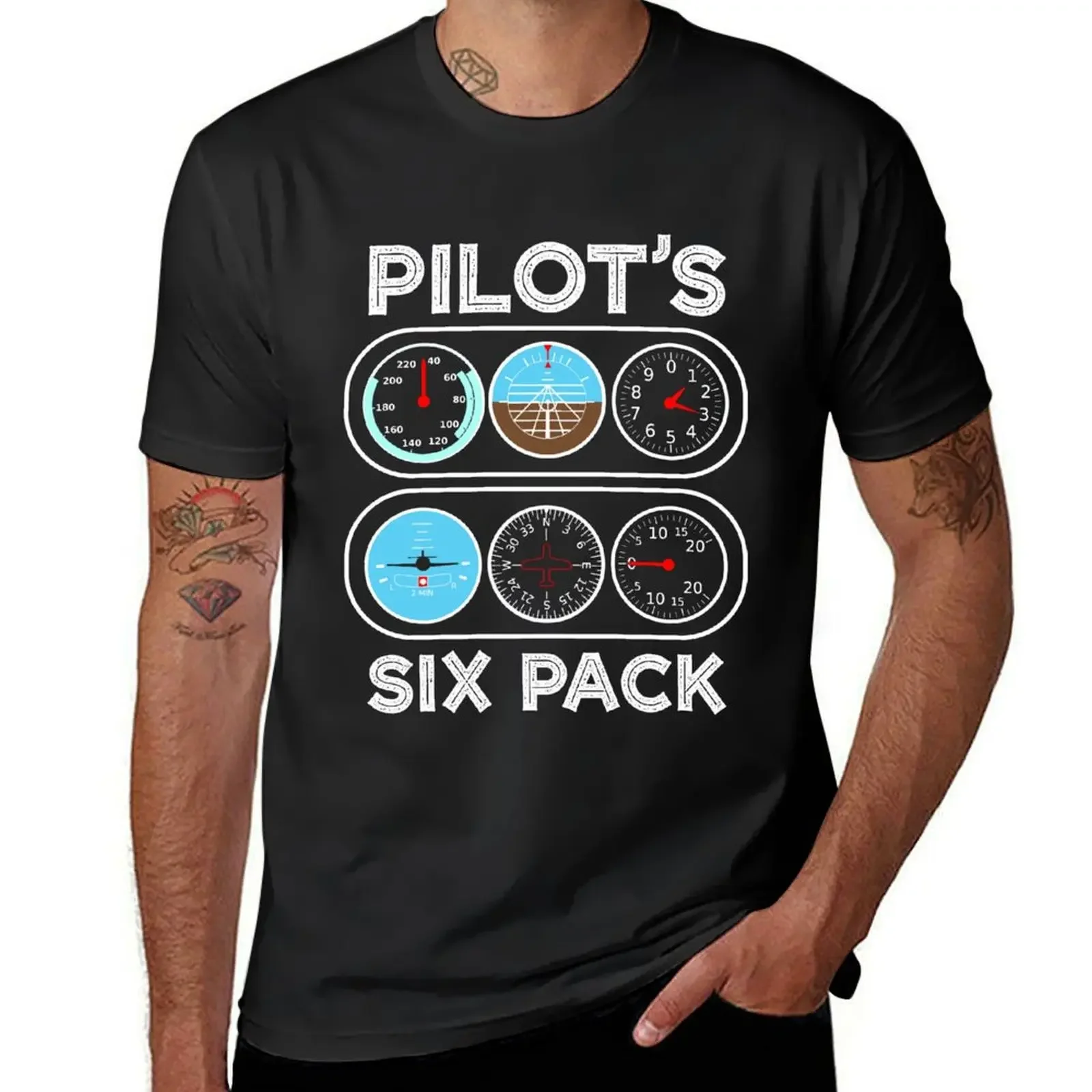 Pilot's six pack - Funny Pilot Gift T-Shirt Personalized t-shirt quick drying fashion shirts shirts men graphic