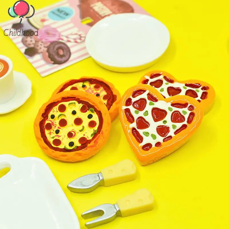 5Pcs Dollhouse Simulation Pizza Model Mini Food Toy For 1:6 1:12 Scale Dollhouse Kitchen Accessories Pretend Play Toys Kids Toys