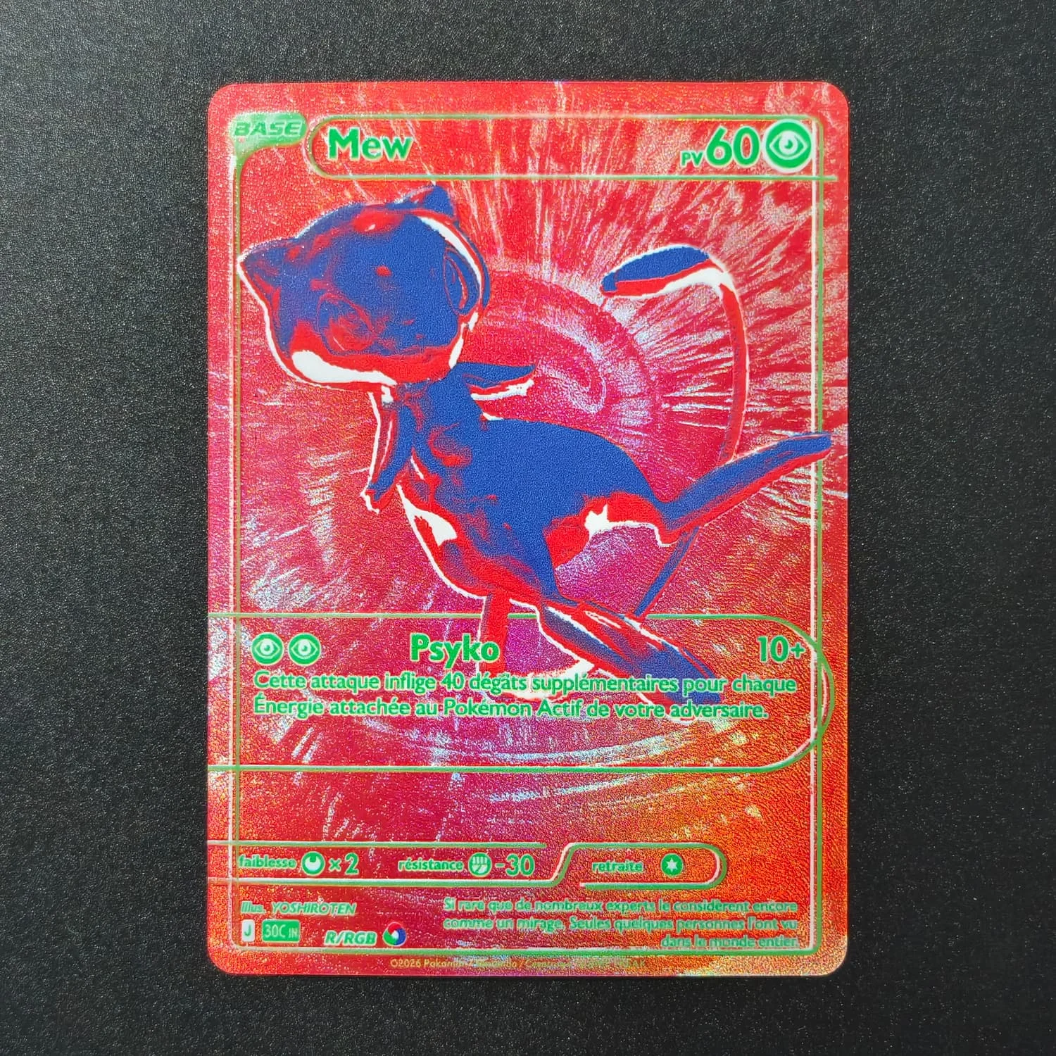 DIY Collection Cards 30th Celebration French RGB Mew 8Pcs SAR Full Art Holo Super Rare TCG PKM Anime Peripheral Game Cards Gift