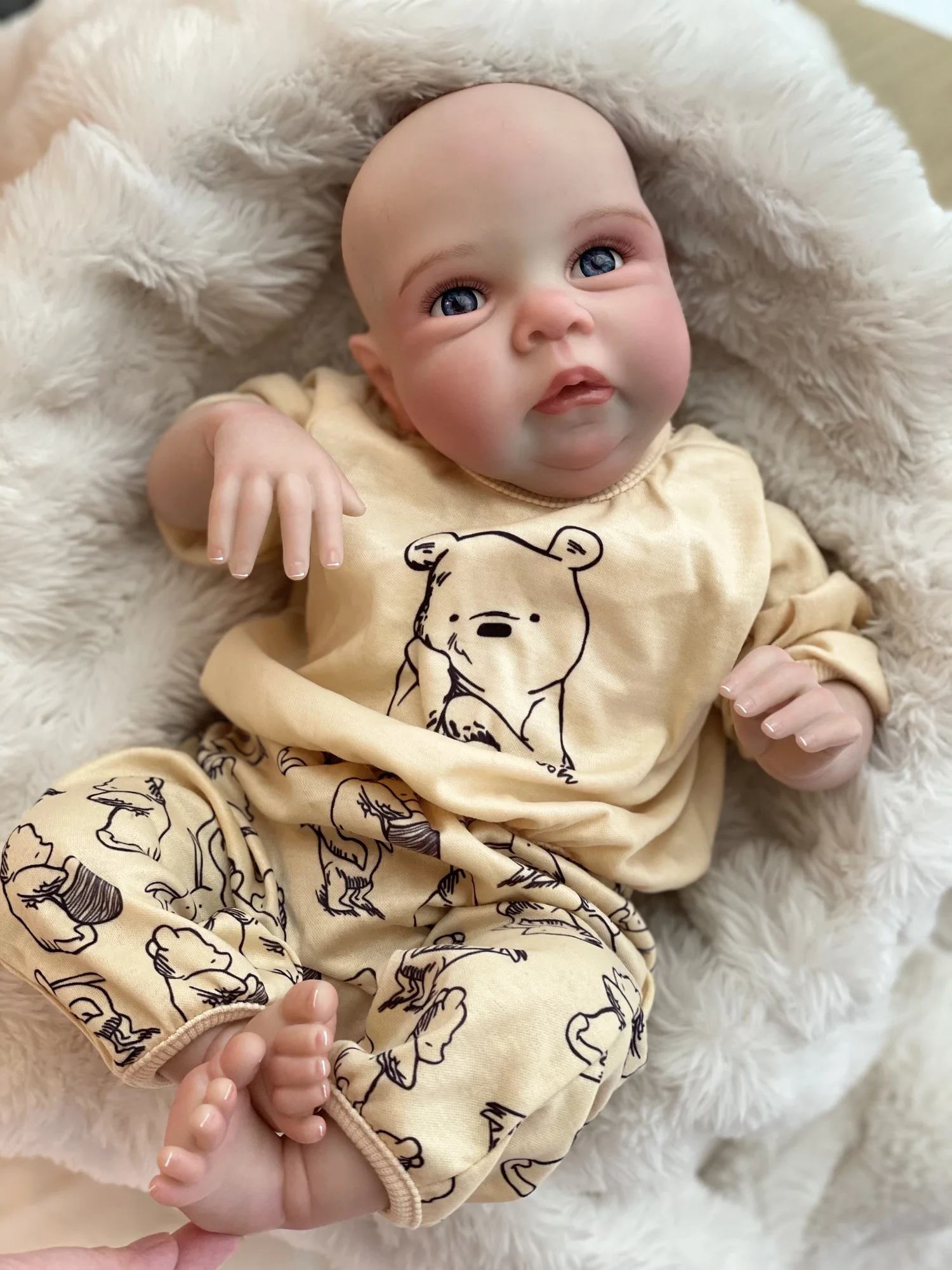 18-20Inch Cute Miley Bebe Reborn Doll With Painted Skin Visible Veins Soft Cloth Body Handmade Lifelike Realistic Newborn Dolls