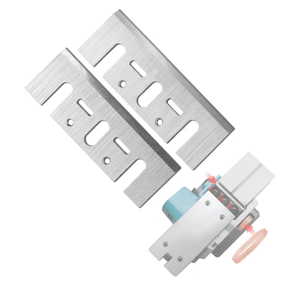 

2Pcs 3-1/4 Carbide Tipped Planer Blade Knive 82mm Compatible Replacement for Makita 1900B KP0800 HITACHI F20 DEWALT D26676 DW680