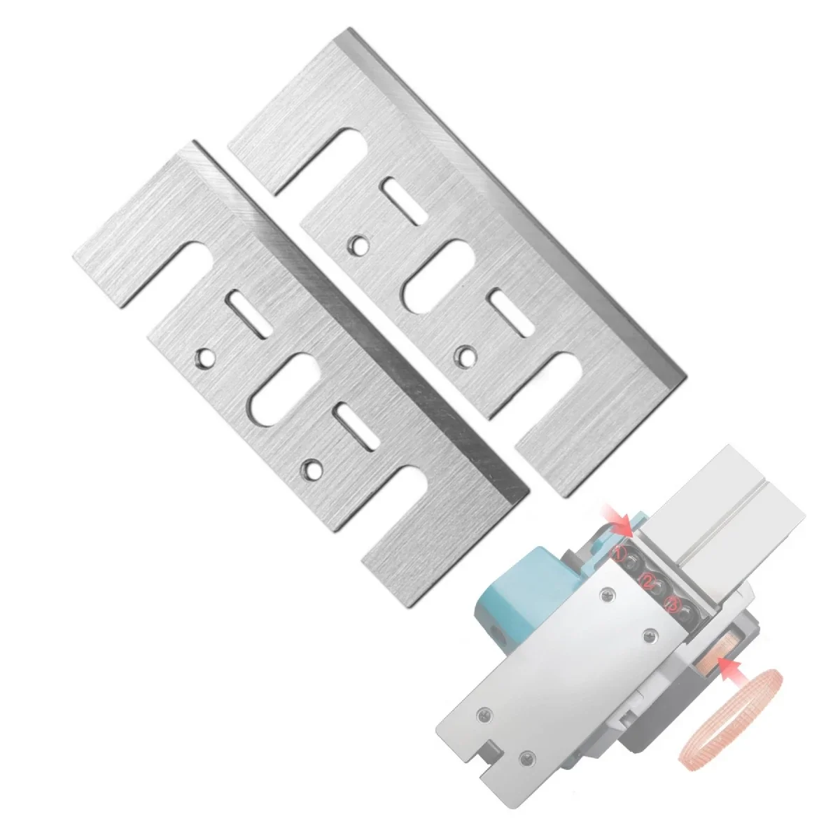 2Pcs 3-1/4 Carbide Tipped Planer Blade Knive 82mm Compatible Replacement for Makita 1900B KP0800 HITACHI F20 DEWALT D26676 DW680