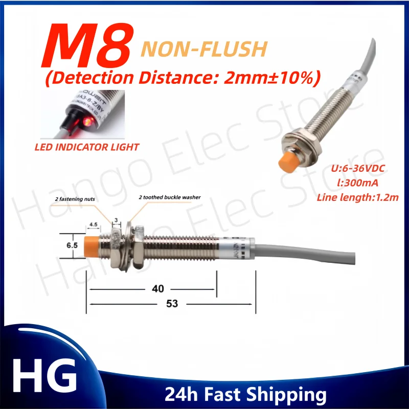 M8 M12 M18 M30 Approach Sensor Inductive Proximity Sensor Switch 12V DC 220V AC NPN PNP NO NC 2mm 4mm 8mm Detection