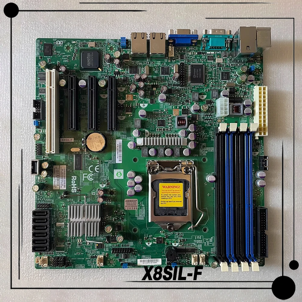 X8SIL-F For Supermicro microATX Single-way Server Motherboard 3400 Chipset LGA 1156 Socket Intel Xeon® X3400/L3400