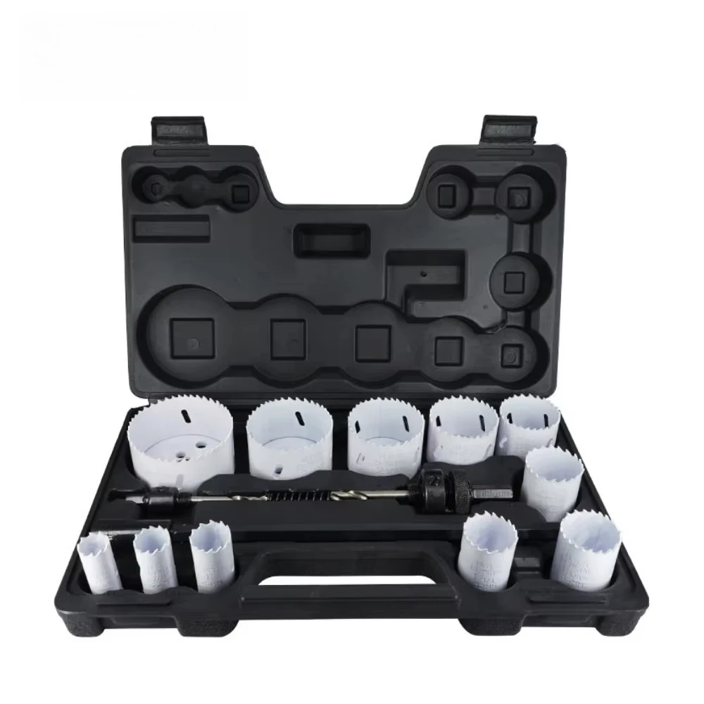 

15Pcs M42 Bi-Metal Hole Saw Set & Arbor Extension Bar, Core Bit Hole Cutter Opener Kit for Electrician Plumber Metal Wood
