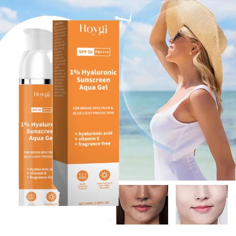 

Hyaluronic Acid Sunscreen Cream SPF50+Protection Antioxidant Sunscreen Isolation Lightweight Korean Suitable for All Skin Types