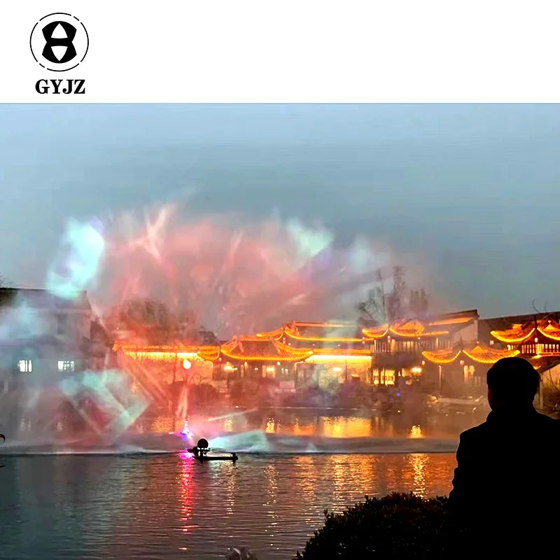 Customized Size Movie Screen Water Wall Projection Large Outdoor Fountain Projector Water Curtain Movie