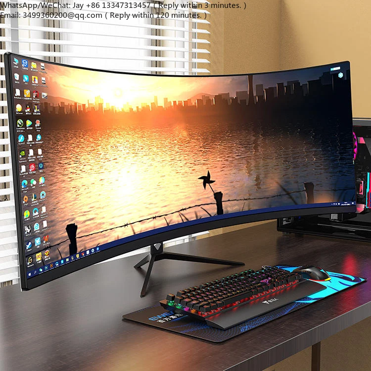 

34 Inch Curved 144HZ 4K Gaming PC Monitor Desktop Computer Screen with HDR DP Interface 34 Inch Curved Monitor