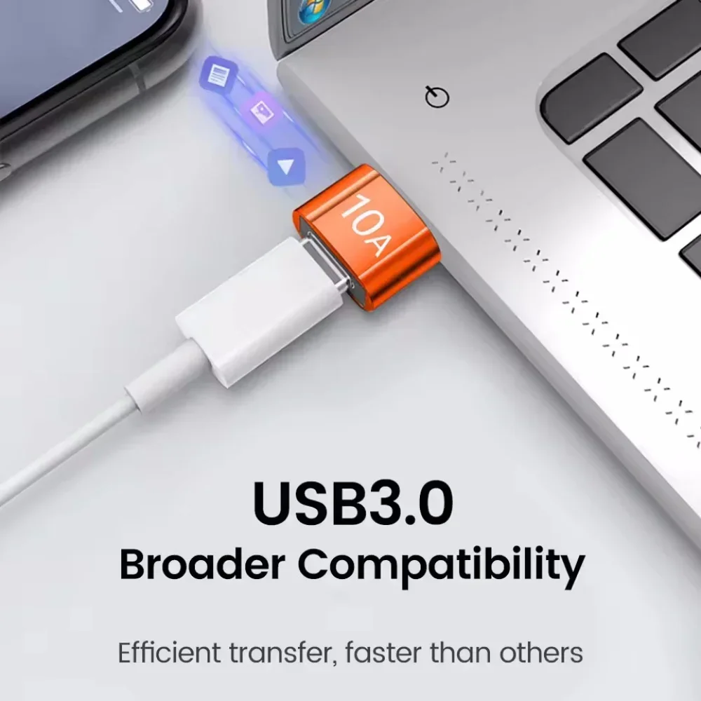 10A سيارة محول لإمداد الطاقة USB إلى نوع C محول سيارة داخل السيارة نقل البيانات محول RV محول طاقة الملحقات #4