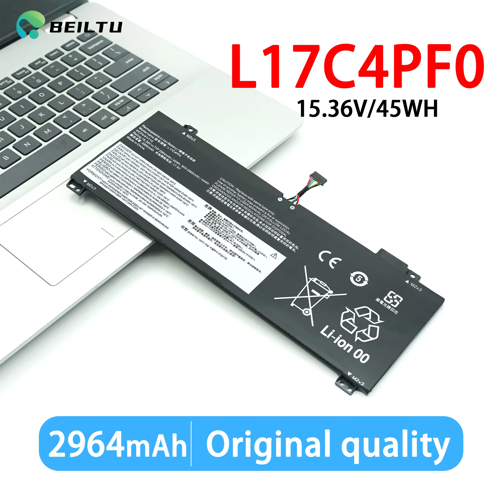 Batería para portátil L17M4PF0 L17C4PF0 L17C4PB2 para Lenovo Xiaoxin Air 13IWL Xiaoxin Air 13IML 2019 Xiaoxin AR 13 Ideapad S530-13IWL