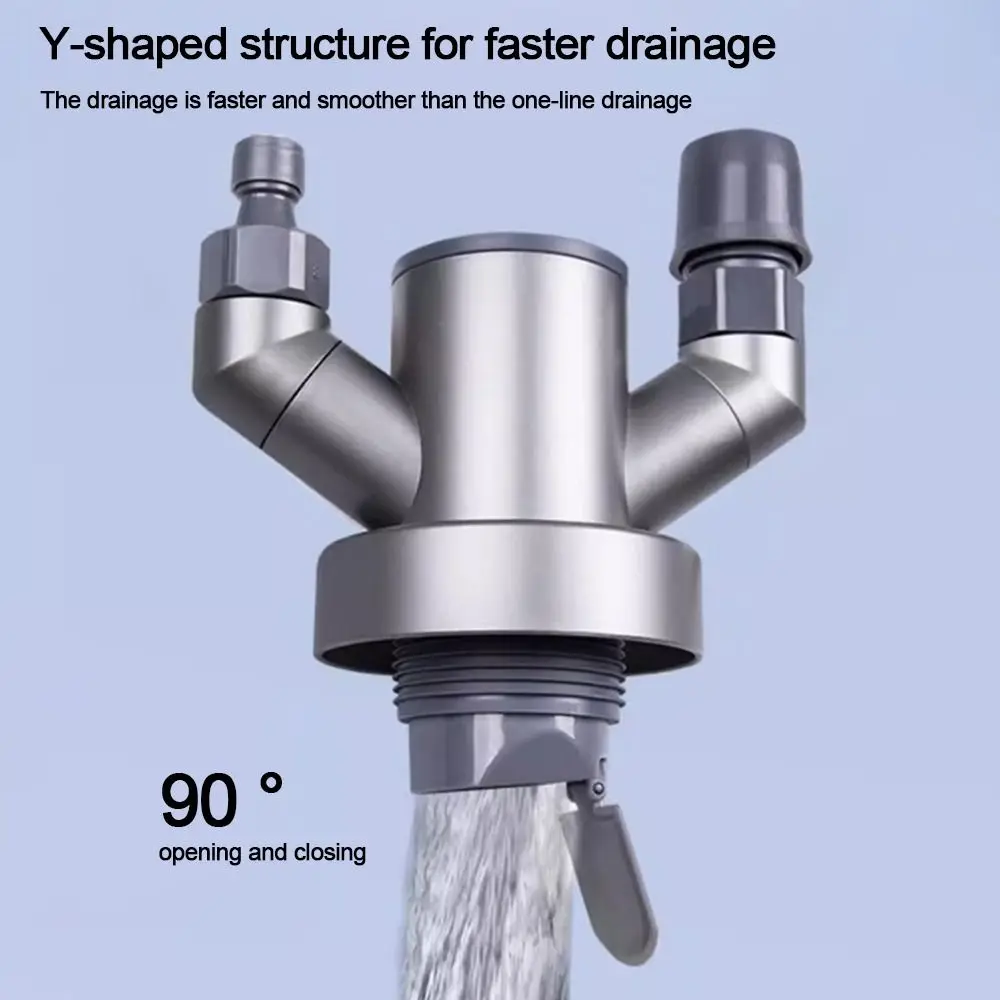 Washing Machine Floor Drain Joint Bathroom Sewer Anti-Return Dual-Interface Drain Pipe Tee Water Purifier Water Dispenser Drain