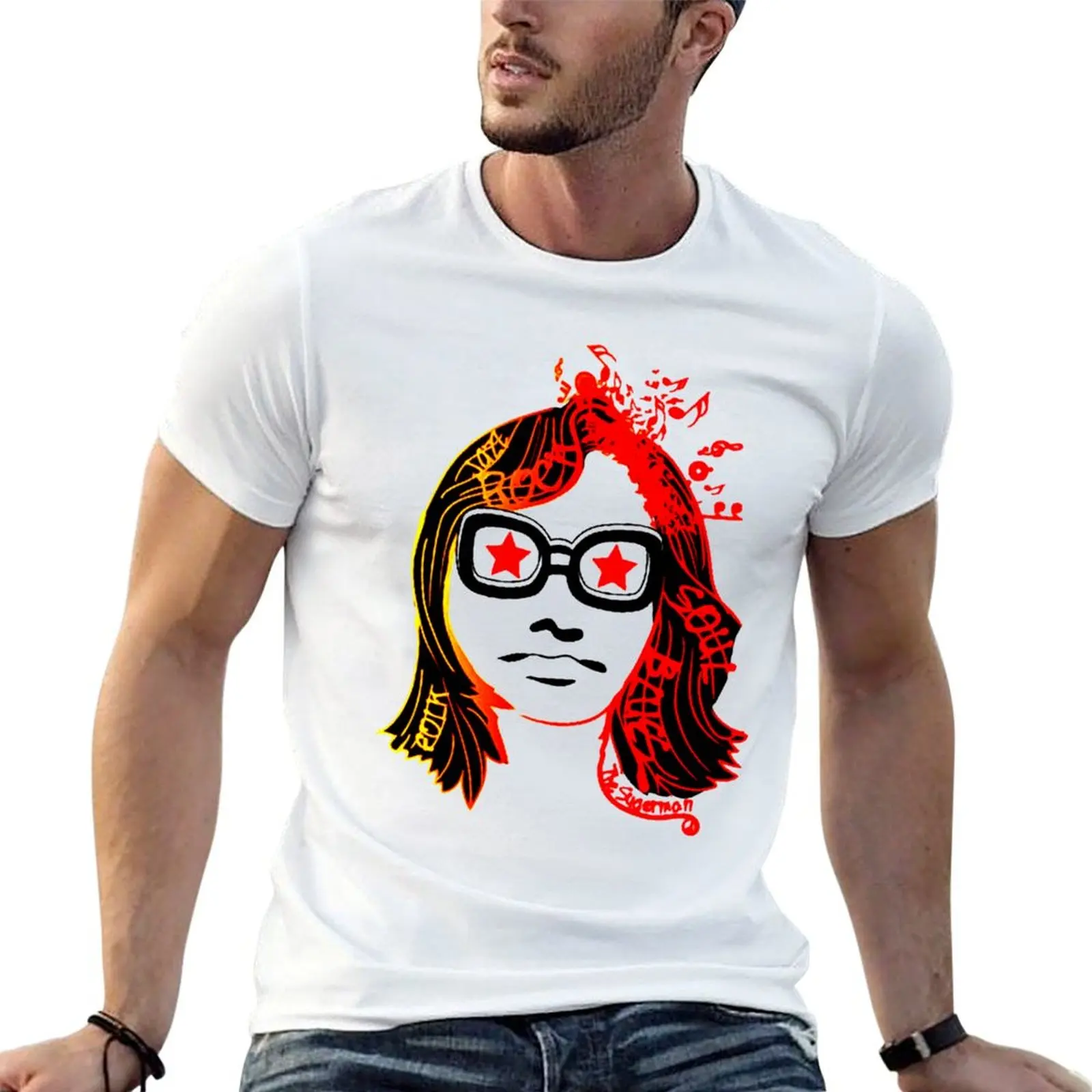 sixto rodriguez art T-Shirt Casual Loose Daily Wear T-Shirt
