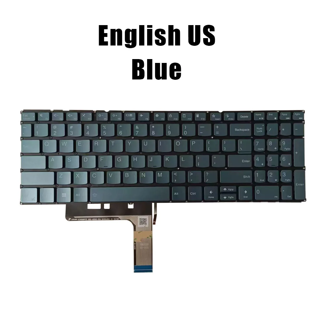 

UK/US Grey/Blue Laptop Keyboard For Lenovo Slim Pro 9 16IRP8 Yoga Pro 9 16IRP8 Yoga Pro 9 16IMH9 With Backlit New