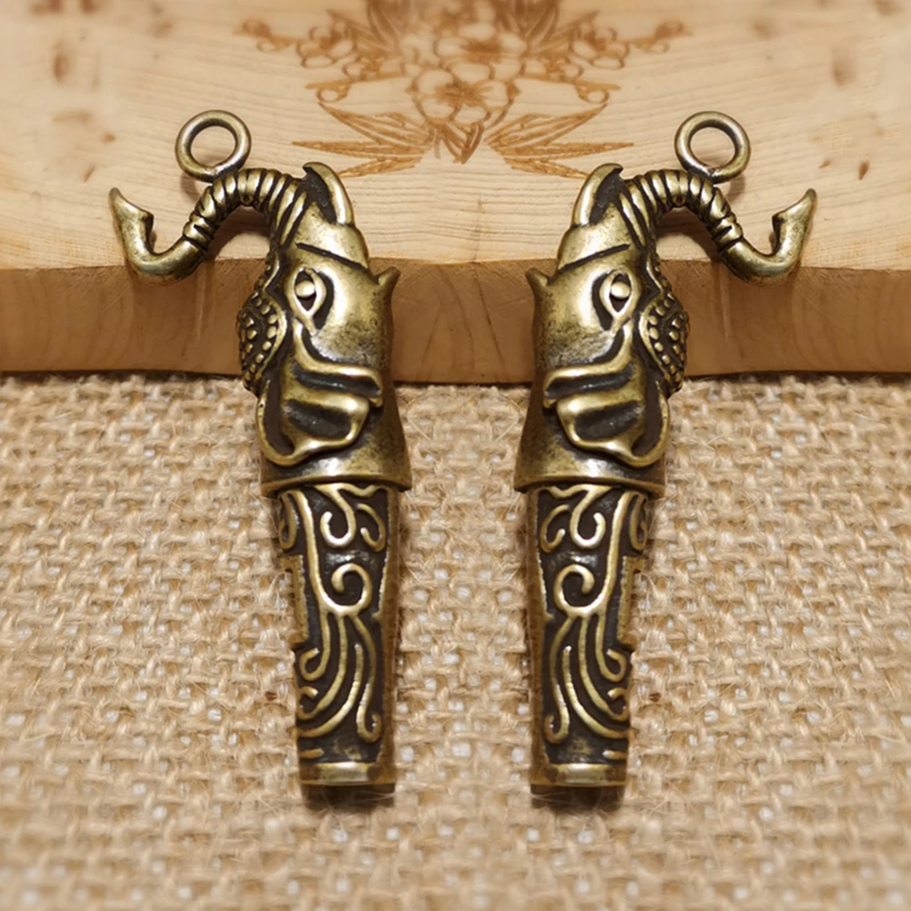 

4Pcs Decorative Emergency Whistles Copper Mini Elephant Shape Portable Camping Hiking Survival Outdoor Supply Whistle Keychain