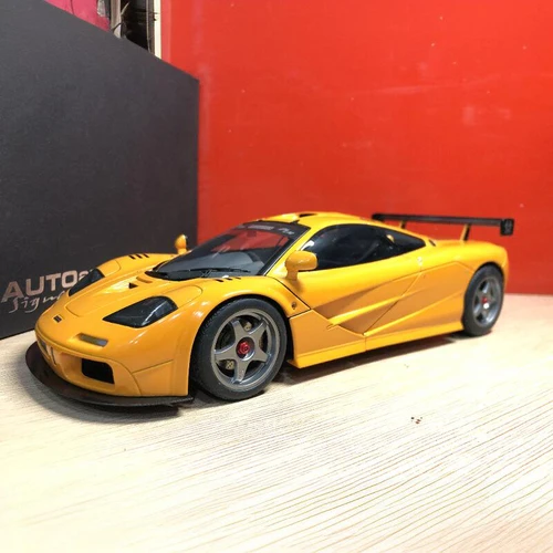 Autart-静的合金カーモデル、オレンジのシミュレーション、限定版、すべてのオープン、おもちゃのギフト、1:18、f1、lm、gtr