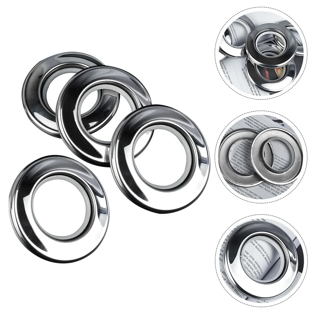 

4Pcs Stainless Steel Metal Curtain Grommets Sturdy Reusable Rings for Drapery Curtains Window Curtain Accessories