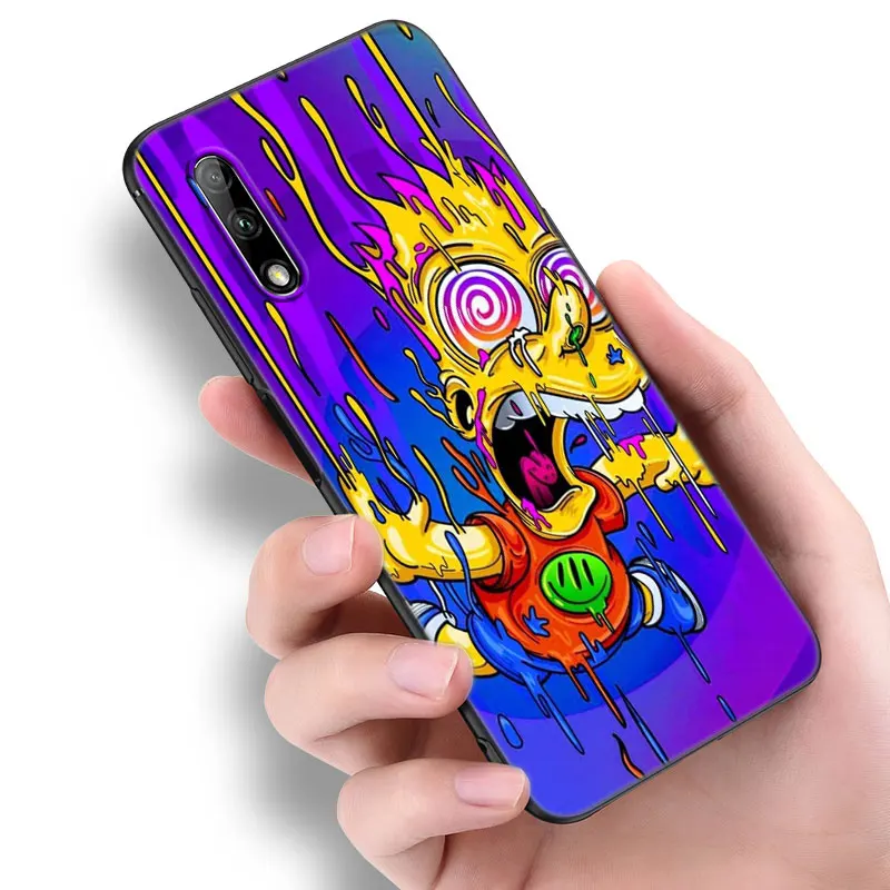 Hot Simpsons Boy Phone Case For Huawei Y6 Y7 Y9 Prime Y5 2018 2019 2020 Y5P Y6P Y7P Y8P Y6S Y8S Y9S Y7A Y9A Soft TPU Black Cover