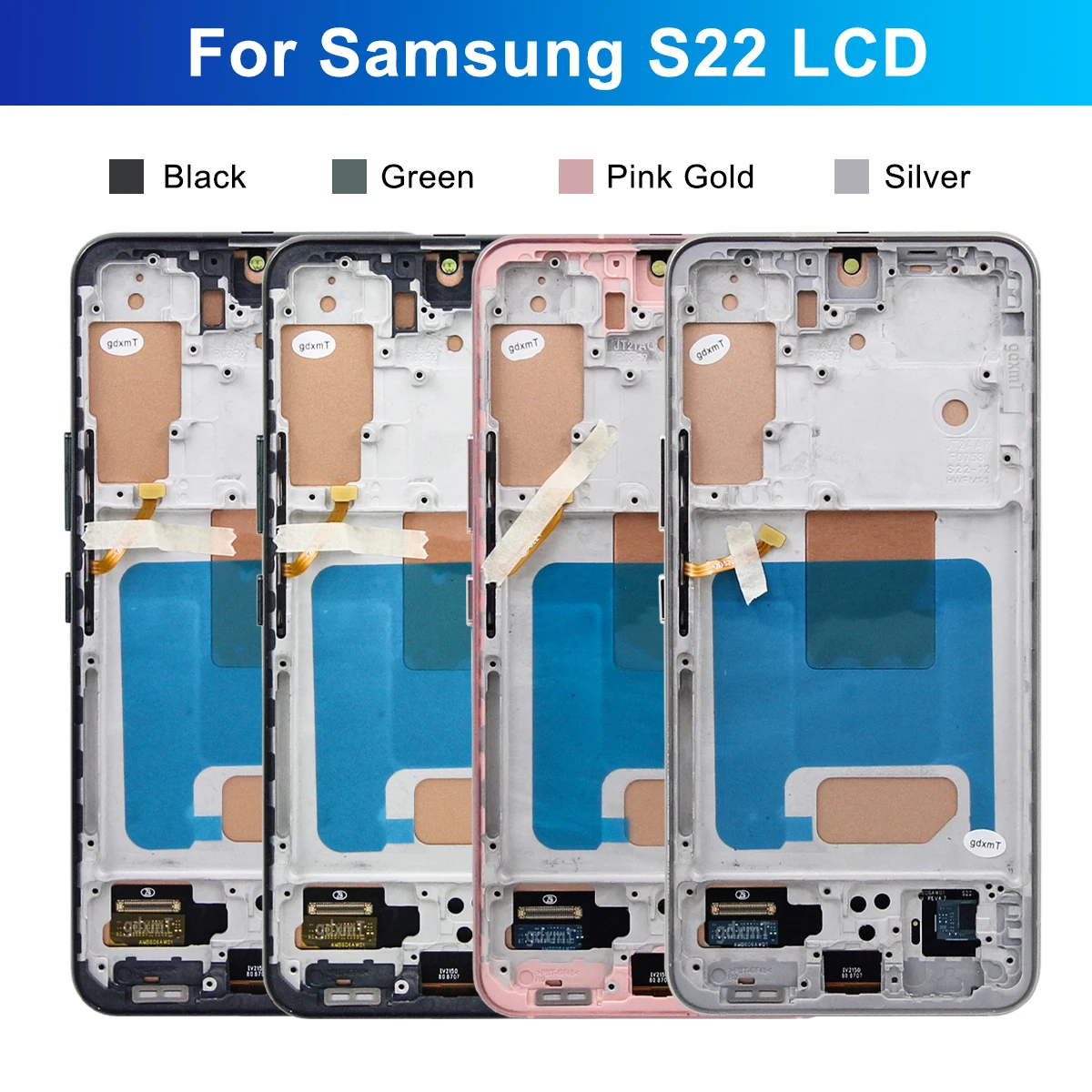 For Samsung S22 5G TFT Quality LCD Display Touch Screen with Frame Digitizer Replacement for SM-S901B/DS S901B Model