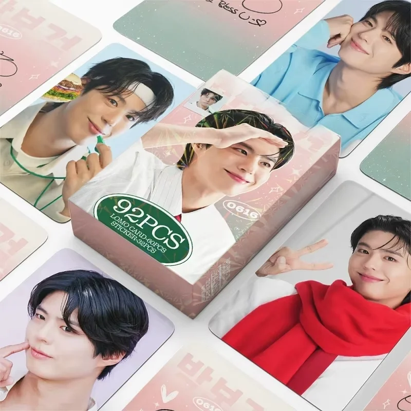 92pcs Park Bo Gum Lomo Cards 60 Portrait Photocards 32 Mini Stickers Korean Actor Photo Card Pack Fans Collection Gift