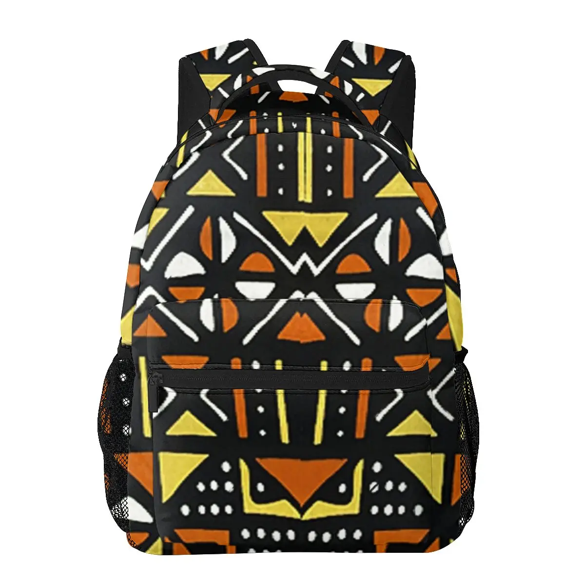 African Bogolan Mudcloth Backpacks Boys Girls Bookbag Students School Bags Cartoon Laptop Rucksack Shoulder Bag Large Capacity