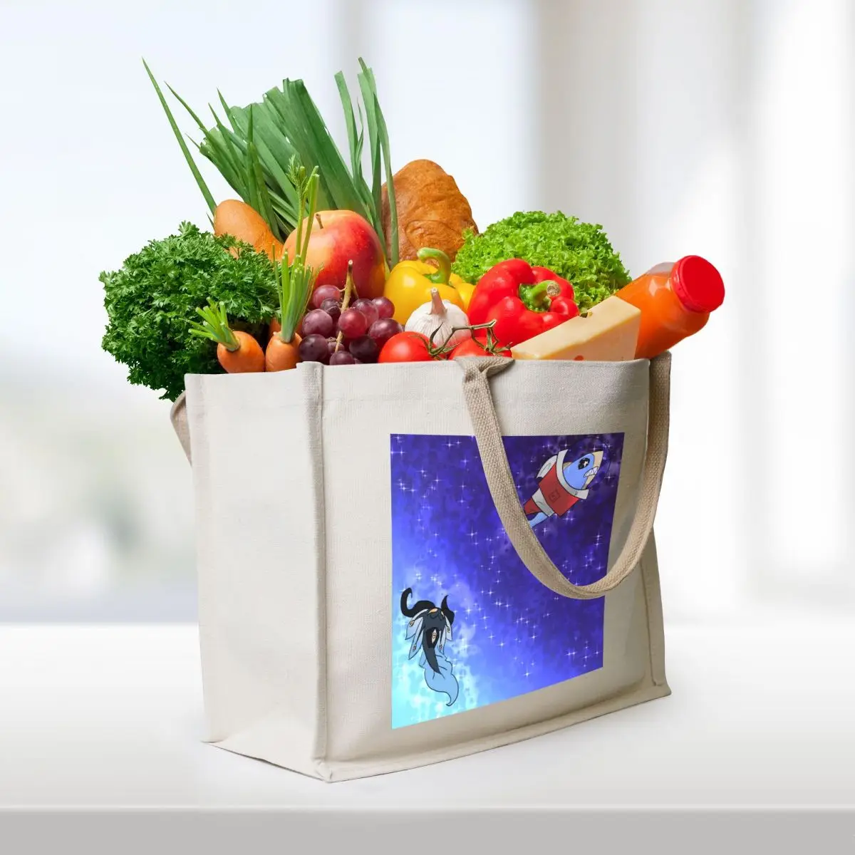 Space aquarium Tote Bag cloth bag woman Women's shopper bag eco pack