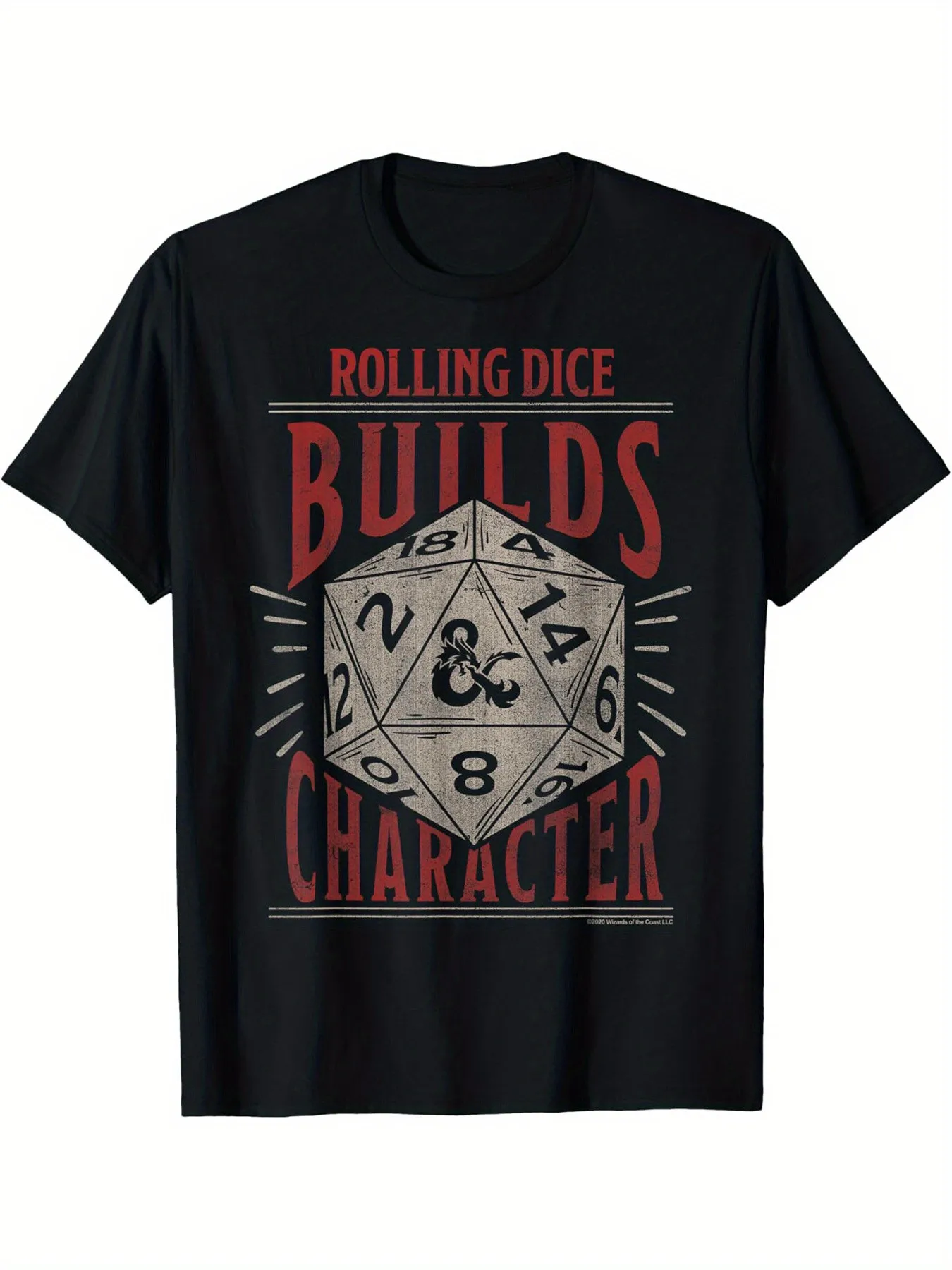 

LocalDungeons & Dragons "Rolling Dice Builds Character" T-Shirt