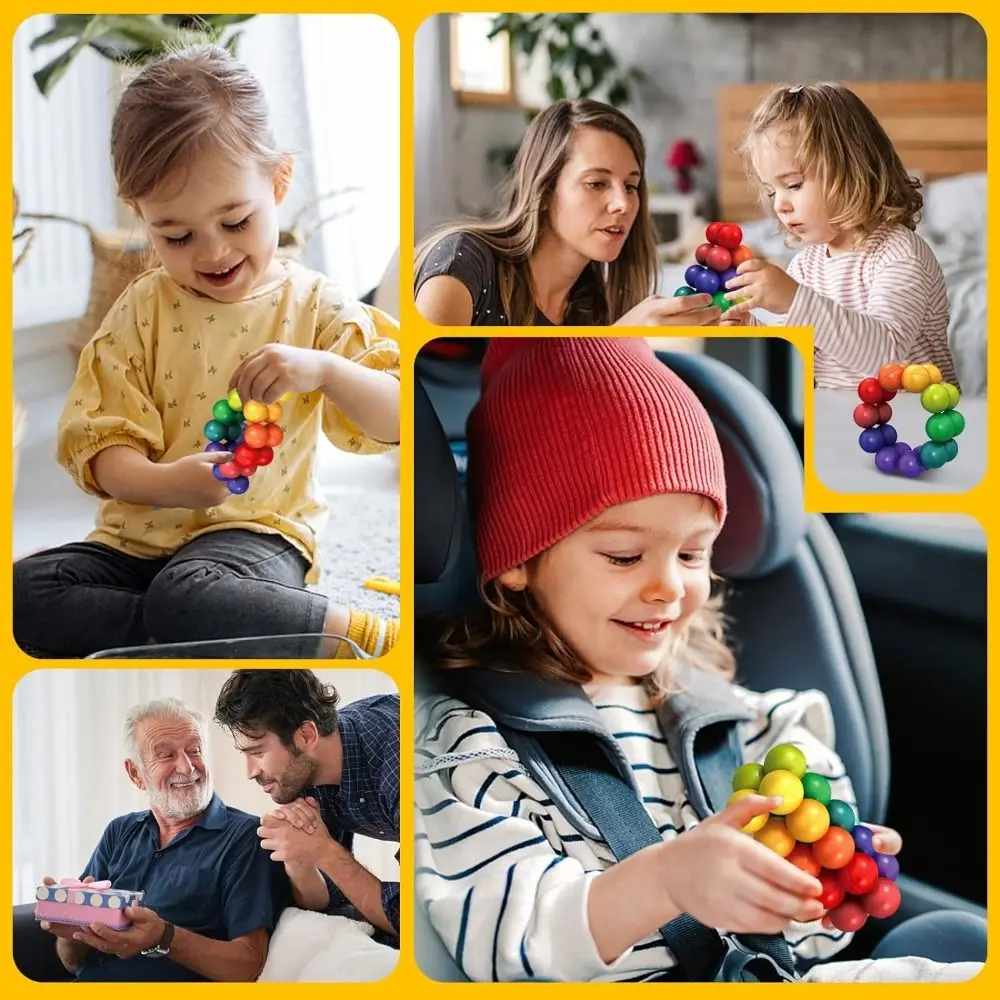 New Design ADHD Quiet Sensory Waterproof Stimulate Imagination Autism Sensory Finger Dextcrity Rainbow Color Stress Relieving