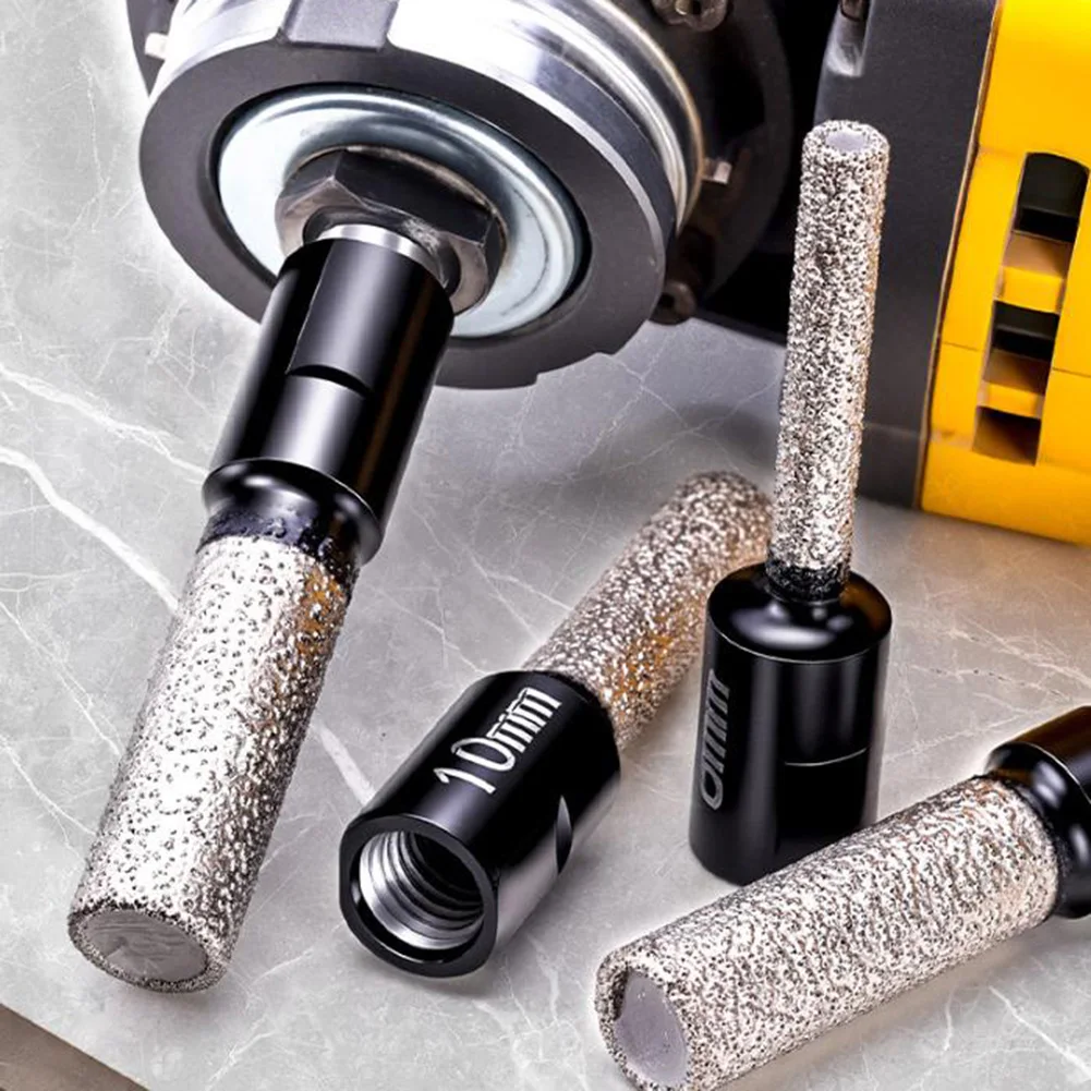 

1pc 6/8/10/12mm M10 Thread Vacuum Brazed Emery Drill Bit Hole Opener For Angle Grinder Drilling Tool Accessories