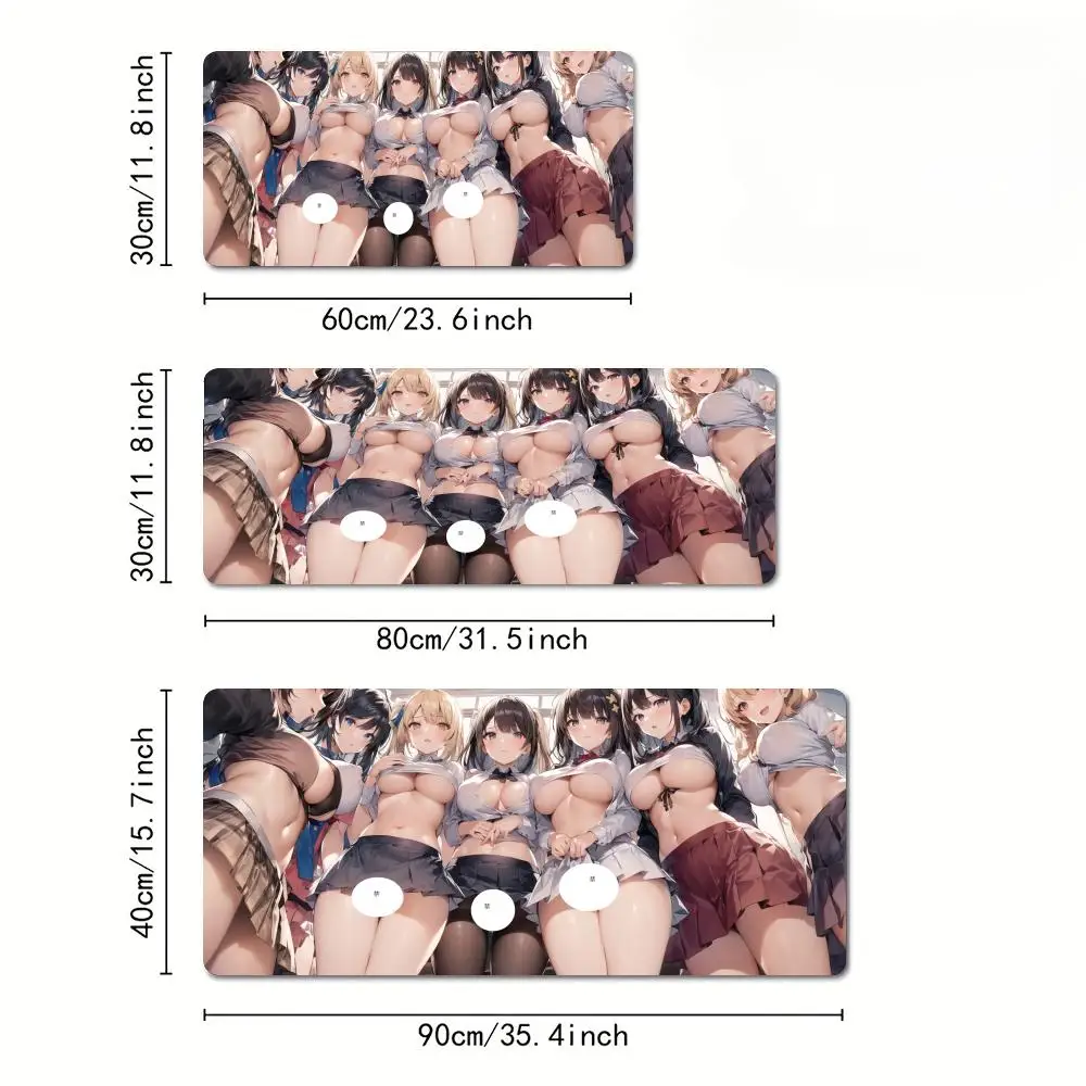 الجنس kawaii فتاة ماوس الوسادة XXL سطح المكتب لوحة المفاتيح الجدول منصات لعبة المضادة للانزلاق حصيرة مكتبية ملحقات الكمبيوتر لوحة ماوس طويلة Playmat #5