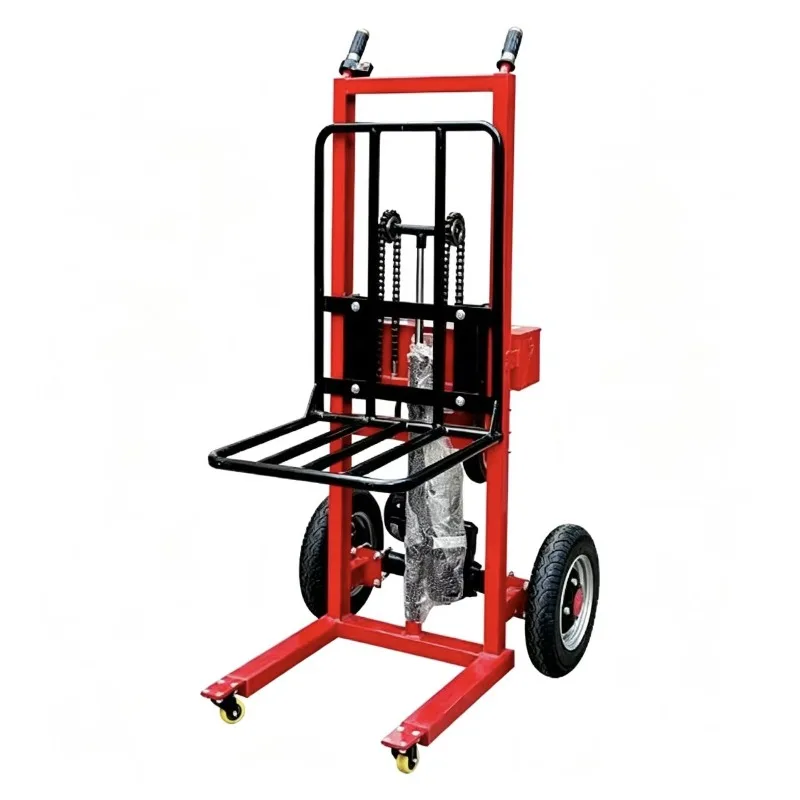 Portable Mini Electric Stacker Semi Fully Electric Hand Truck Hydraulic Cart Used For Warehouse Daily Logistics Loading Transfer