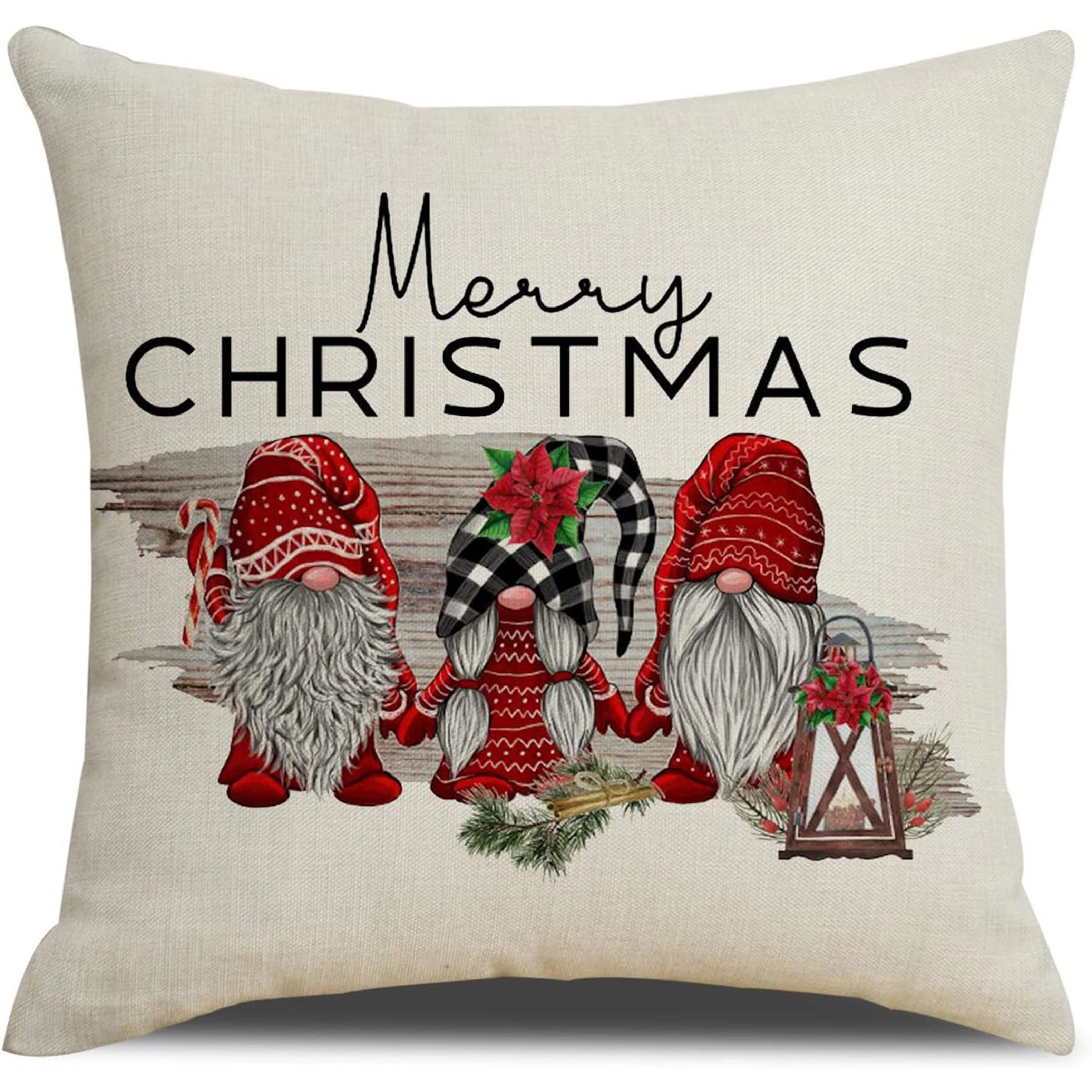 Pillow Insert 18X18 - 1 buah, Sarung Bantal Dekoratif Gnome