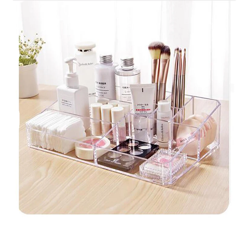 Makeup Organizer Office Organizer Box Cosmetic Plastic Storage Box Desk Bathroom Cosmetic Storage Case