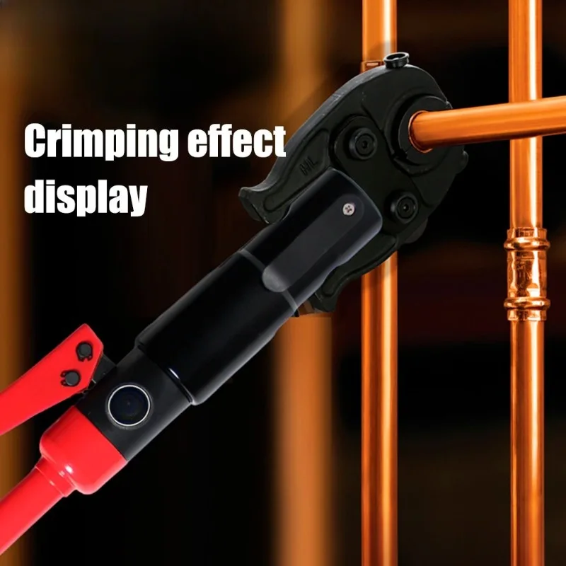Manual hydraulic pipe crimping tool for pipe installation, pipe crimper with rotating head