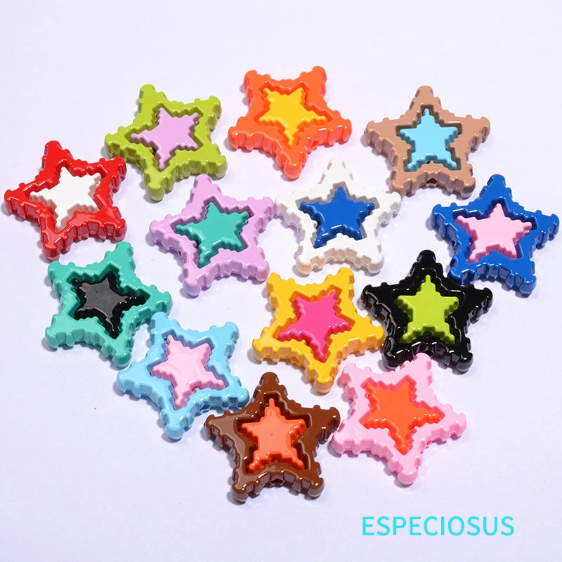 Multi Color Pentagram Beads Acrylic Paint Spacer Combination Charms Necklace Making Bracelet Departments DIY Jewelry Accessories