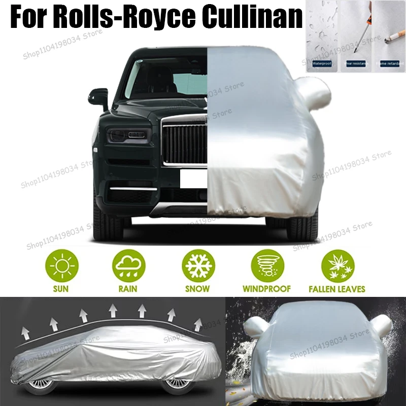 

For Rolls-Royce Cullinan Auto Anti snow Anti dust Sunscreen Anti-uv Anti peeling paint And Anti Rainwater 210t car cover