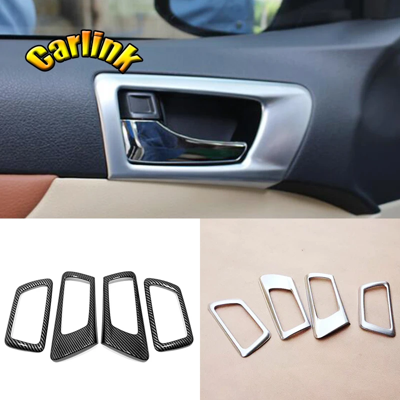 

For Toyota Camry 2015 2016 2017 ABS Carbon/Matte door inner handle bowl frame sticker cover trim Hot Car styling accessories 4pc