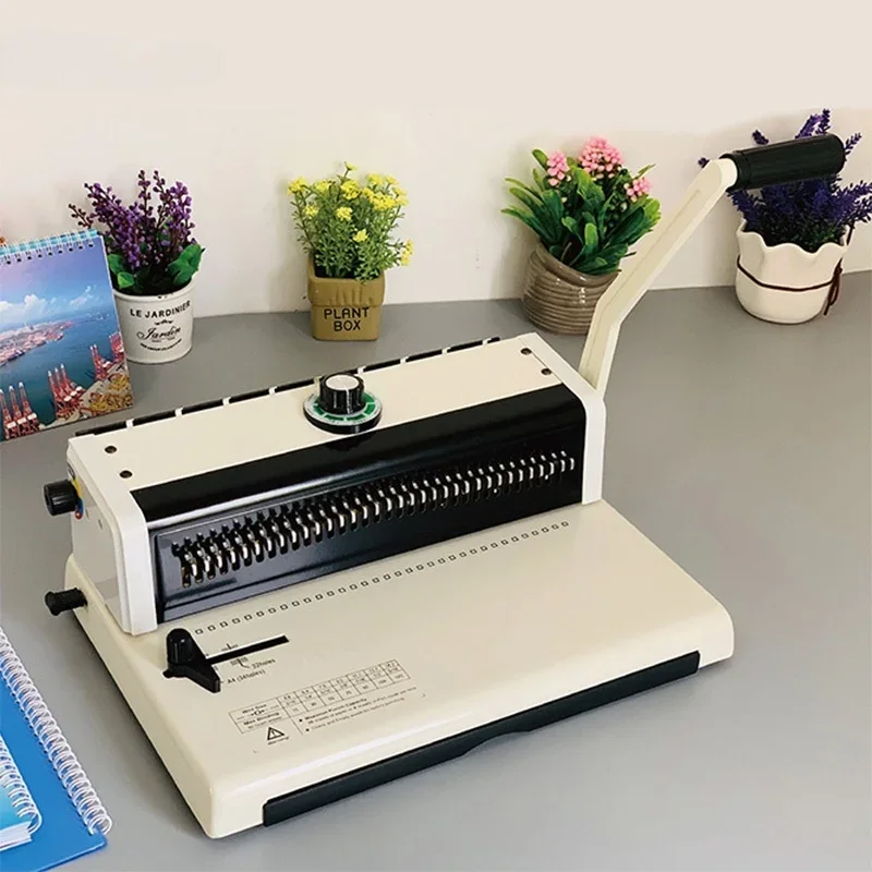 Iron loop binding Photo album Notebook Desk calendar punching machine Coil binder Office Electronics Double-loop binding machine