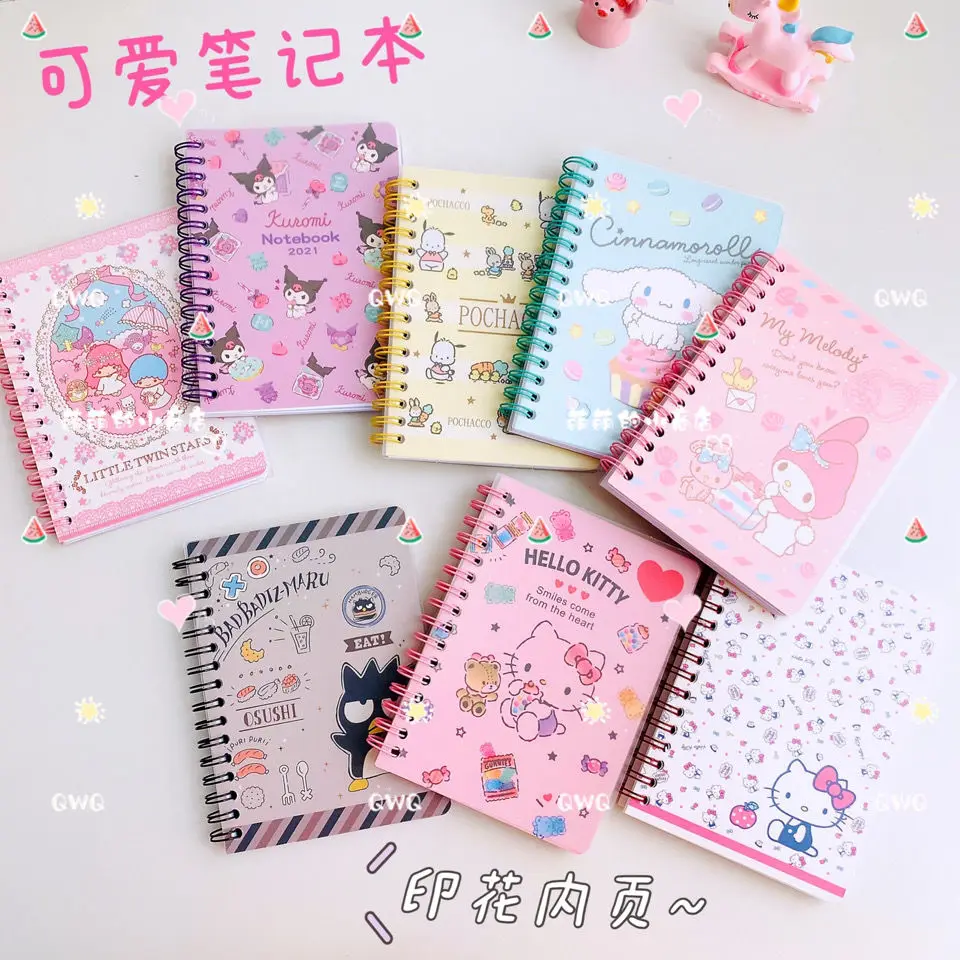 

Kawaii Sanrio Hello Kitty Notebook Cinnamon Roll Kuromi My Melody Anime Notepad Cute Cartoon Weekly Plan Note Paper Girls Gift