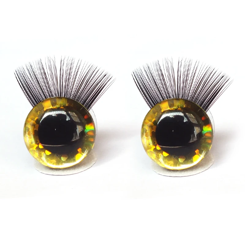 12 Stück funkelnde Sicherheitsaugen mit Wimpern eignen sich für Amigurumi 12/14/16/18/20/25 mm Puppen-Sicherheitsaugen mit Häkelfüllung – Detail 4