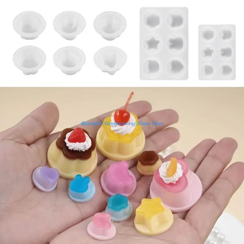 

E56A Heart Star Silicone Mold Keychain Pendant Resin Mold Easy Clean