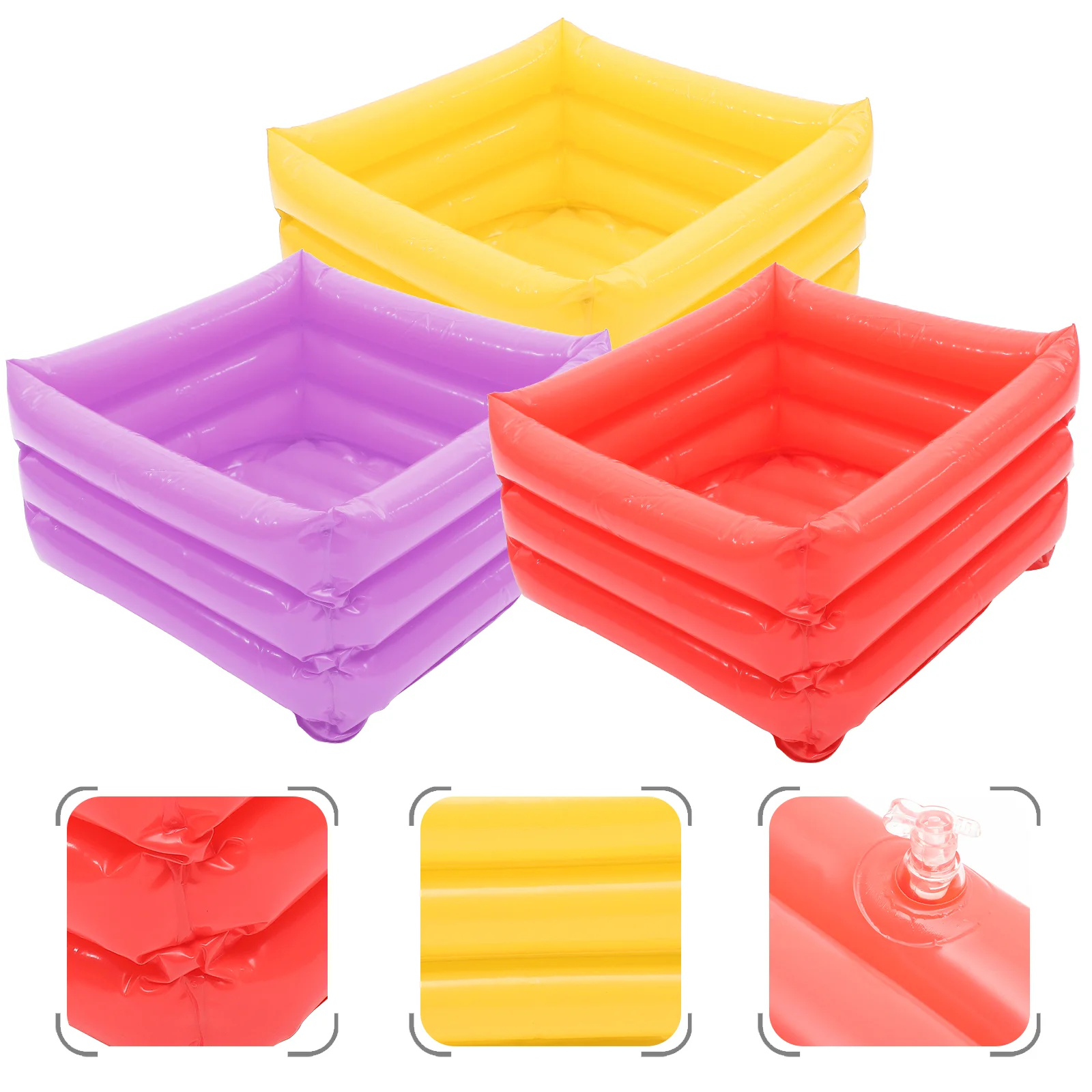 

Foot Bath Soak Tub Portable Body Washing Basin Cleaning Container Bidet Inflatable Sink Pink Travel