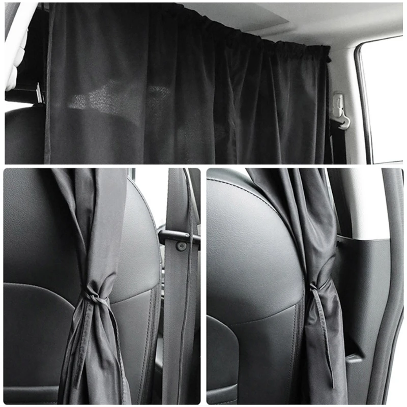 Universal Car Front and Rear Partition Curtains Side Window Shade for Camping image 4