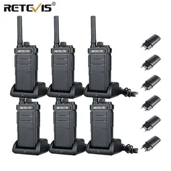 Retevis-Talkie-walkies à longue portée, talkie-walkies, réception radio professionnelle, réception VOX pour restaurant de sécurité, RB626, 3W, 6 pièces